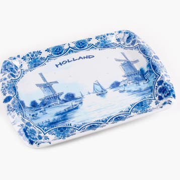 Dienblad melamine 36x24 cm Holland - delftsblauw, Ophalen of Verzenden, Nieuw