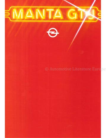 1980 OPEL MANTA BROCHURE NEDERLANDS, Boeken, Auto's | Folders en Tijdschriften, Nieuw, Opel, Author
