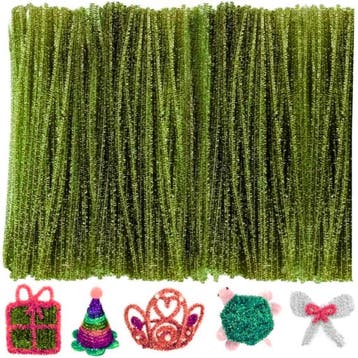 Groene Glitter Pijpenragers - Flexibel Chenilledraad Voor, Verzenden, Nieuw