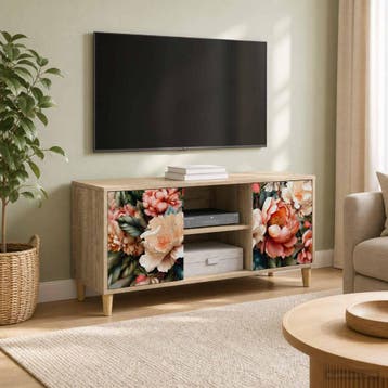 vidaXL Tv-meubel BORNE 102 x 33 x 50 cm Sonoma Bewerkt hout, Minder dan 50 cm, Verzenden, Nieuw, Minder dan 100 cm
