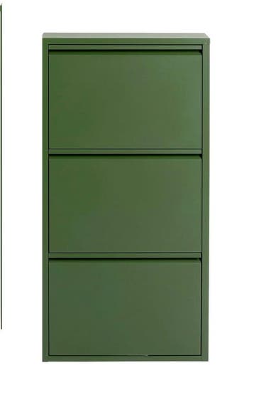 Kare Design Schoenenkast Caruso, olijfgroen, 104×50×15 cm., Verzenden, Nieuw