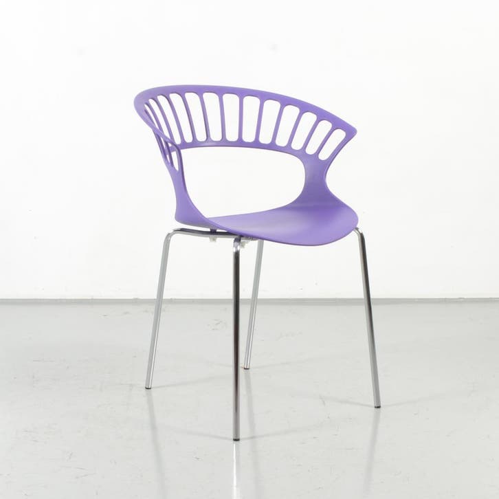 Tiara Papatya design kantinestoel, paars, 4-poot onderstel, Huis en Inrichting, Bureaustoelen, Ophalen of Verzenden