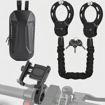 Elektrische Scooter Ketting & Opbergtas - Hoge Beveiliging A, Fietsen en Brommers, Fietsaccessoires | Fietssloten, Verzenden, Nieuw