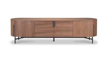 Veiling - Tv dressoir Walnoot - 220cm - Notenhout bruin - br, Nieuw