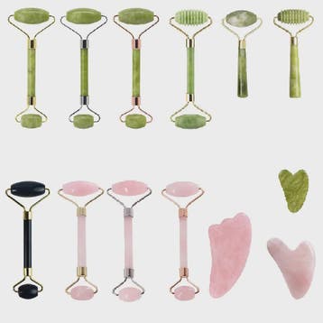 Jade Roller & Gua Sha Set: Dubbelzijdige Gezichtsroller voor, Verzenden, Nieuw