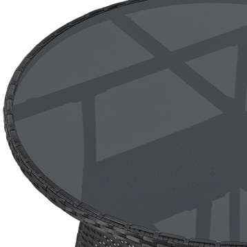 Polyrotan Tuintafel / Bijzettafel / Balkontafel Yoro - Rond, Tuin en Terras, Tuintafels, Verzenden, Nieuw