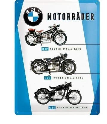 BMW Motorrader Chart reclamebord, Ophalen of Verzenden, Nieuw