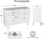 Commode - Dressoir - Ladekast - 100x34x73 cm - Wit - UEV, Verzenden, Zo goed als nieuw