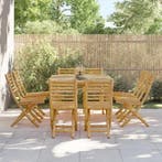 vidaXL Tuinstoelen 8 st inklapbaar 43x54x88 bamboe, Tuin en Terras, Tuinstoelen, Verzenden, Nieuw, Hout