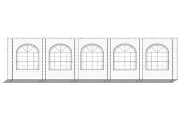 PVC zijwand met boogramen lengte 10m-220cm hoog-kies je k..., Verzenden, Nieuw