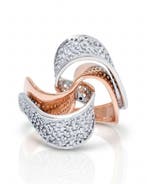Statement ring - 14 karaat Roségoud - 0.47ct. tw. Diamant
