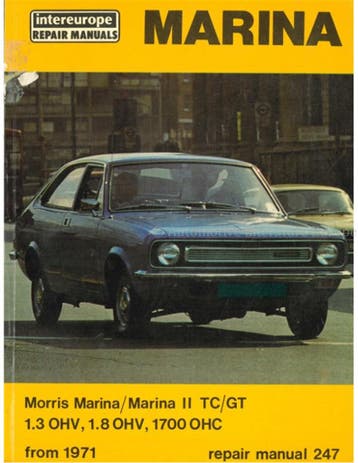 1971 MORRIS MARINA 1 EN 2 WERKPLAATSHANDBOEK ENGELS