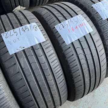 2 x Vredestein Ultrac 225-45-18 Zomerbanden 4,5mm, 18 inch, Gebruikt, Ophalen of Verzenden, Band(en)