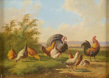 Albertus Verhoesen (1806-1881) - Chickens