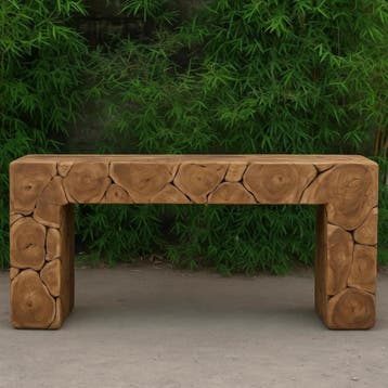 Sidetable Block Teakhout - 120cm | World of Brosi, Ophalen of Verzenden, Nieuw