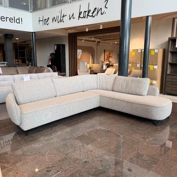 Hoekbank Witara - Stof Naturel - IN.HOUSE, Hoekbank, Nieuw, Ophalen of Verzenden, 200 tot 250 cm