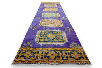 Lang vintage Usak - Loper - 360 cm - 95 cm - met certificaat, Nieuw