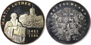 Zilver medaille 1994 Reformation-ereignisse en Jubilaeen, Postzegels en Munten, Verzenden