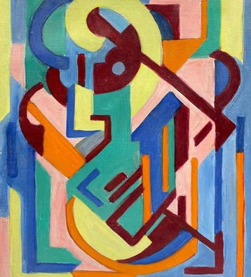 Germaine CHOLLET (1908-2004) - Composition cubiste - Eleve