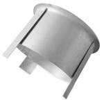 Platte tuit Ø 100mm met klem voor in systeemplafond H=60mm, Verzenden, Nieuw