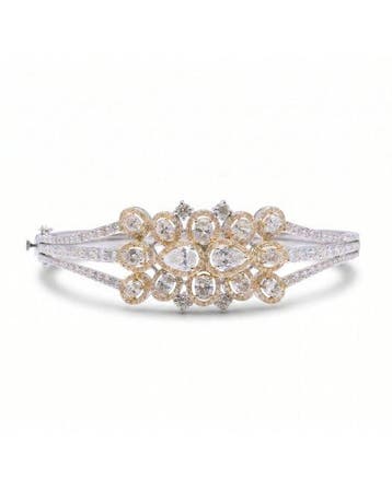 Armband - 14 karaat Witgoud - 4.94ct. tw. Diamant, Nieuw