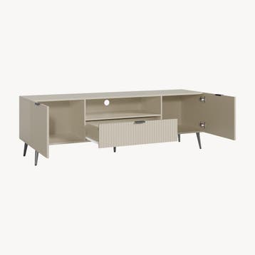 Tv-meubel Nand 160x40x51 cm havermout [en.casa], Verzenden, Nieuw