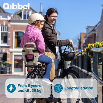 Qibbel Junior 6+ Fietsstoeltje Achter Bagagedrager, Ophalen of Verzenden, Zo goed als nieuw, Qibbel