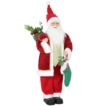 120 Cm Zingende &amp; Dansende Kerstman, Staande Geanimeerde, Verzenden, Nieuw