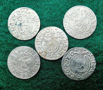 Polen. Sigismund III. Pótorak (3 Polker, 1/24 Thaler) 5x