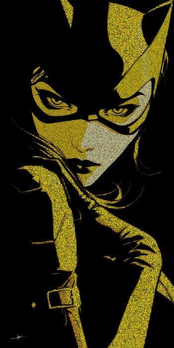 David Law - Crypto Catwoman IV - Format XL Panoramique 40x80, Antiek en Kunst