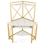 LIVSK Hoekbureau met Toetsenbordplank en Laadstation - Ruimt, Verzenden, Nieuw