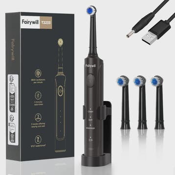 Fairywill T2233 Elektrische Tandenborstel met 4 Opzetborstel, Verzenden, Nieuw