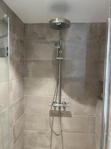 Engraved cross regendoucheset chroom 0020 - 62, Ophalen, Nieuw, Chroom, Douche