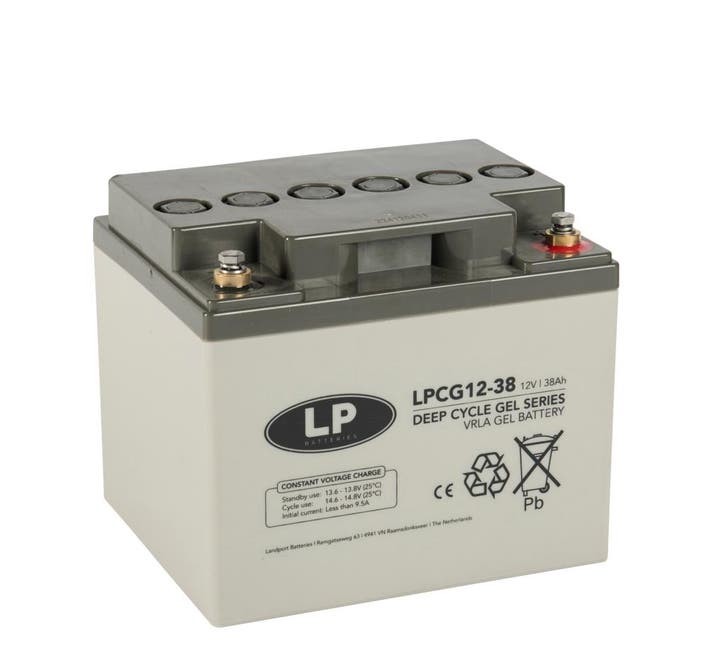 Landport (LP) VRLA-LPCG-GEL accu 12 volt 38 ah LPCG12-38, Diversen, Brommobielen en Scootmobielen, Nieuw, Ophalen of Verzenden