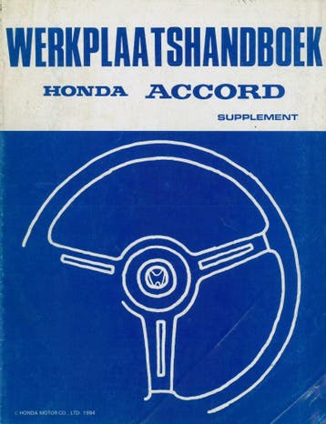 1984 Honda Accord Werkplaatshandboek Supplement, Verzenden
