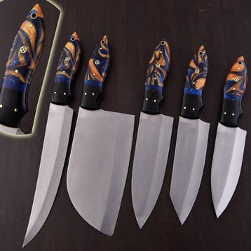 Keukenmes - Chefs knife - Hars, zwart G10 en hoogwaardig, Antiek en Kunst