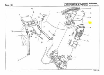 Ducati AIR FILTER BOX - 44210011b Superbike, Motoren, Verzenden, Nieuw