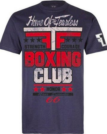 Fear The Fighter Boxing Club 2.0 T-shirt Katoen Blauw, Ophalen of Verzenden, Nieuw