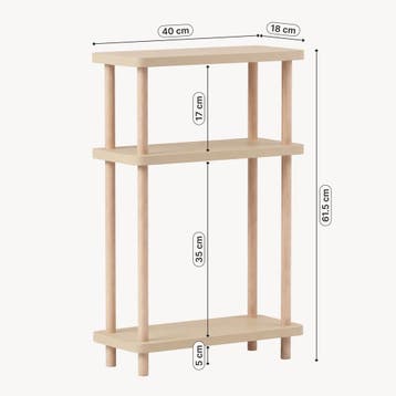 Staand rek Chalvefted 62x40x18 cm met deur opbergvakken crem, Verzenden, Nieuw