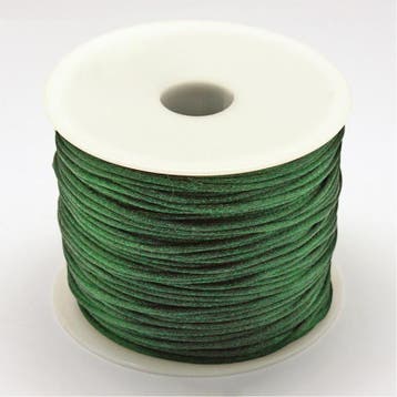 2 meter satijnkoord  macramé koord  van ca. 1,5 mm Sea Gree, Ophalen of Verzenden, Nieuw, Draad