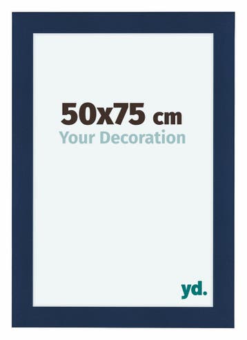 Fotolijst 50x75 cm - Donkerblauw Geveegd - MDF - Como, Verzenden, Nieuw