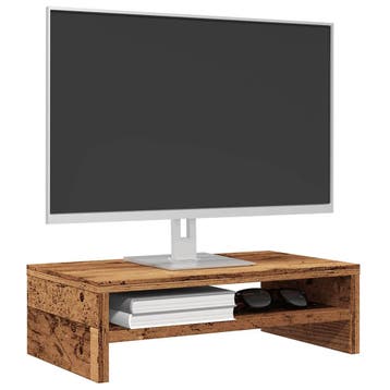 vidaXL Monitorstandaard 42x24x13 cm bewerkt hout oud, Minder dan 50 cm, Verzenden, Nieuw, Minder dan 100 cm