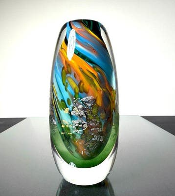Maxence Parot - Vaas - Unieke vaas in kleuren goud en zilver