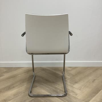 Casala Onyx II vergaderstoel / sledestoel,  wit/taupe -, Ophalen of Verzenden, Gebruikt, Stof, Eén