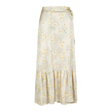 Marc Aurel • satijnen overslag rok • 36, Kleding | Dames, Rokken, Marc Aurel, Verzenden, Beige, Nieuw