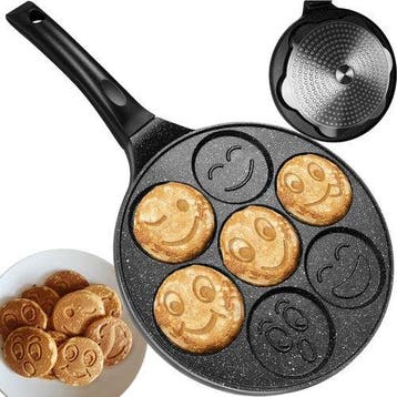 Ruhhy Pannenkoekenpan met 7 Smileyvormen – Eierpan met, Ophalen of Verzenden, Nieuw