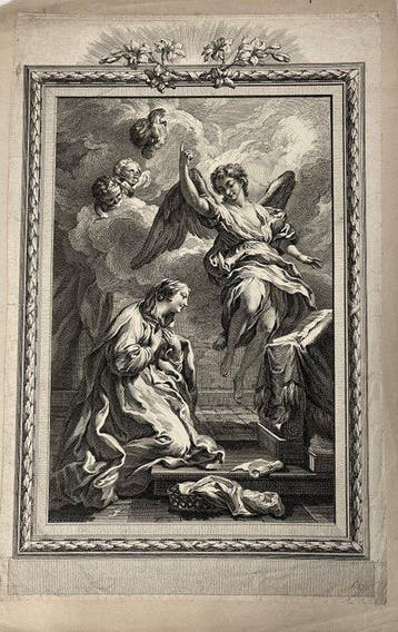 Giacomo Leonardis; François Lemoyne (XVIII) - Annunciazione