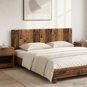 vidaXL Wandgemonteerd Hoofdeinde EDE Oud hout Bewerkt hout, Verzenden, Nieuw, Bruin, Hout