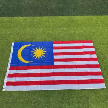 Maleisische Vlag 150x90cm - Polyester, Dubbel Gestikt, Verzenden, Nieuw