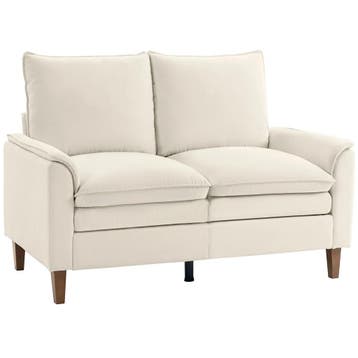 146 Cm Tweezitsbank, Chenille Bank Met Dubbele Laag Bekledin, Verzenden, Nieuw